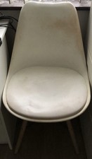 White Eames Style Dining Chair Wooden Legs Modern Kitchen Office Chair Used