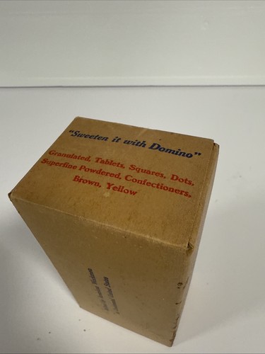 Vintage Domino Punkte Rohr Zuckerdose 1 Pfund - voll & versiegelt Display Requisite Werbung - Bild 8 von 14