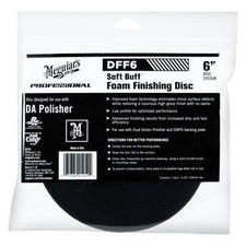Meguiars Soft Buff 6" Foam Dual Action Hook-and-Loop Finishing Pad