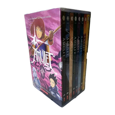 Amulet Books 1-8 by Kazu Kibuishi, NEW in Shrinkwrap, Dented Corner