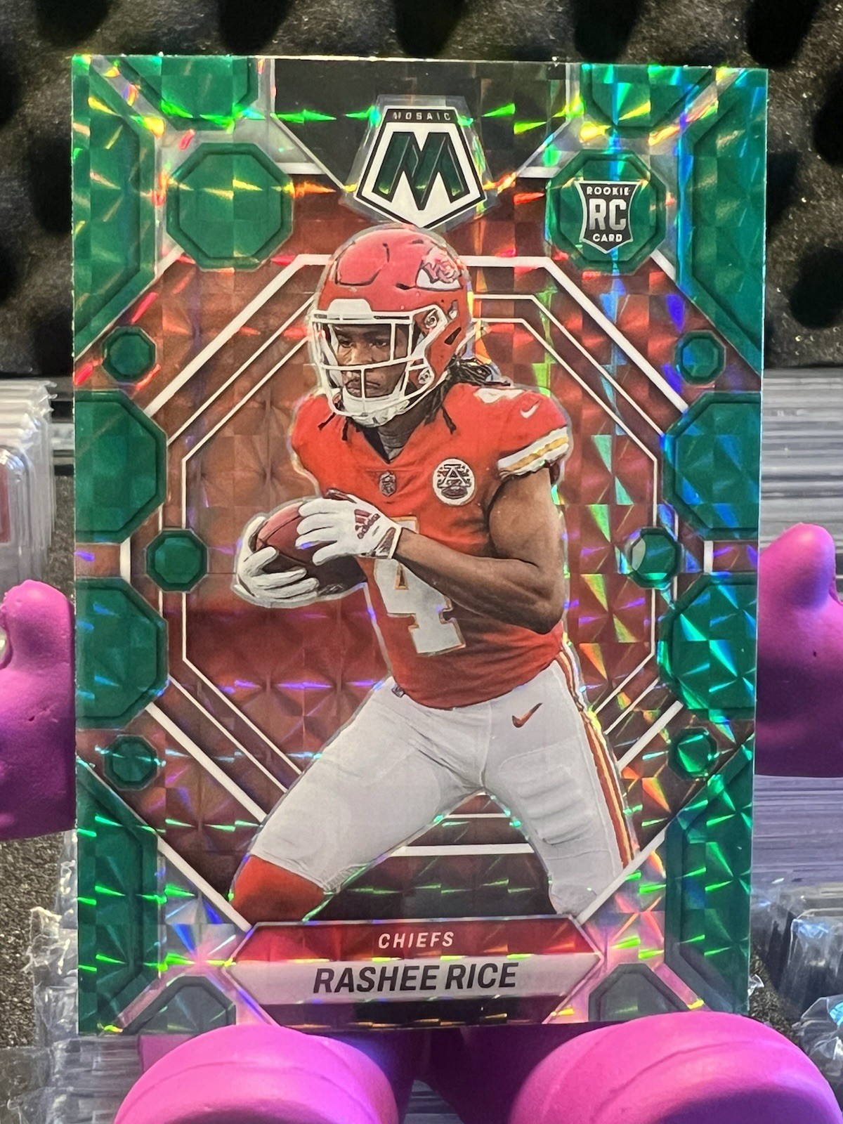 2023 Panini Mosaic - Rookies Rashee Rice #357 Green Mosaic Prizm (RC)