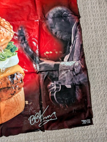 Vintage Y2K King Supreme Burger King BK BB Blues Window Cling Vinyl Poster Light - Foto 2 di 6