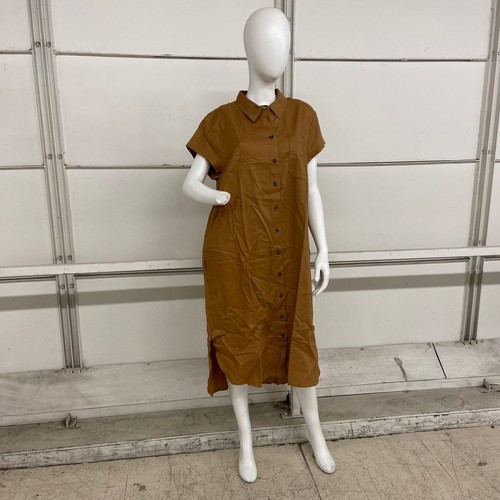 UNIVERSAL STANDARD Dune Linen Shirt Dress Women's Size XS 10-12 - Picture 1 of 7