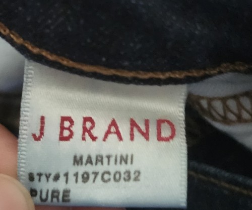 J Brand Size 25 Martini Mid-Rise Skinny Flare Jeans Dark Wash Stretch - Picture 3 of 6