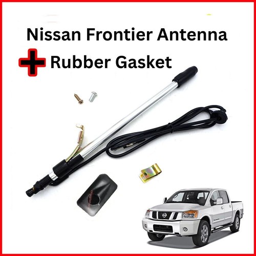 Black Chrome Roof Antenna Kit w/ Base Gasket for Nissan Navara D22 1998–2004 - Picture 1 of 7