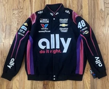 2025 Nascar  Alex Bowman  JH Design Ally Cotton Twill  Black  Full-Snap Jacket