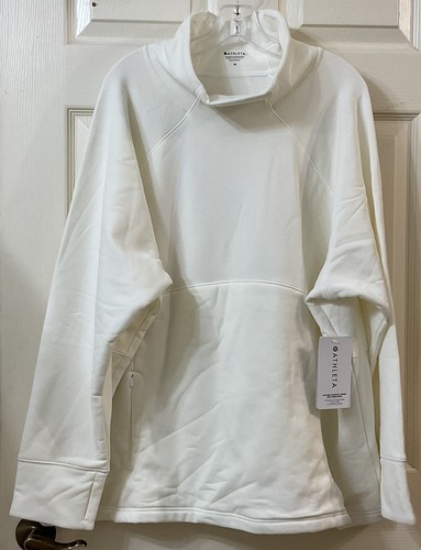 Neu mit Etikett Athleta Altitude Polartec Sweatshirt mit Trichterausschnitt Übergröße 3X weiß 149 $ - Bild 2 von 14