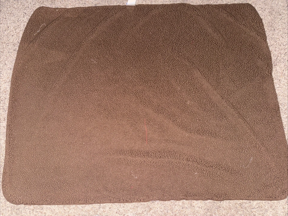 Manta Sherpa suave recién nacido marrón azul tostado lunares círculo bebé niño 30x40" Foto 4 de 4