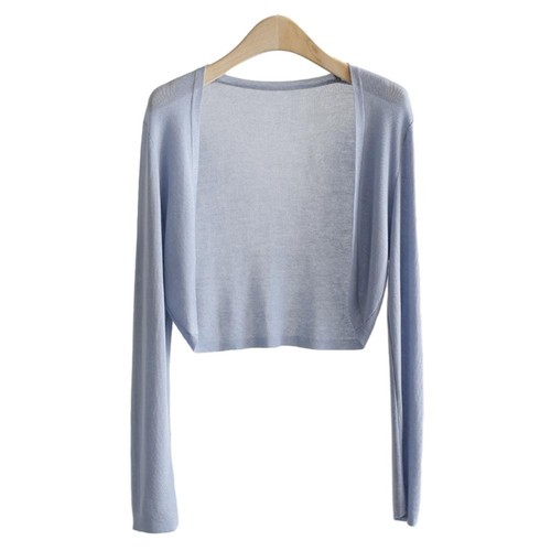 Acogedor y Elegante Cárdigan Corto Para Mujer Malla Ligero Suéter - Imagen 12 de 22