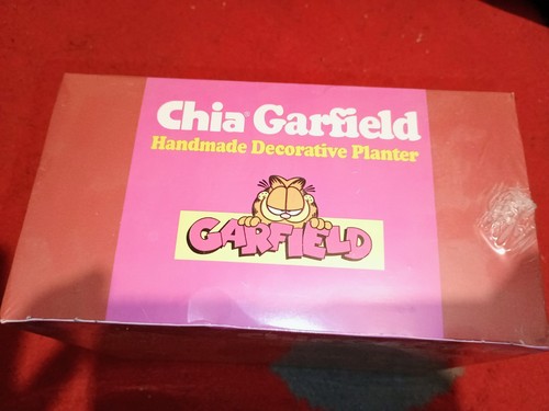 Maceta de cerámica decorativa vintage Chia Pet Garfield sellada de fábrica (P81J) - Imagen 2 de 6