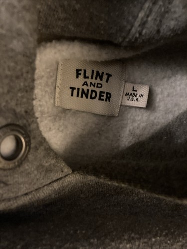 Flint and Tinder 10-Year Pullover Hoodie Heather Grey - Size Large - Made in USA - Picture 7 of 10