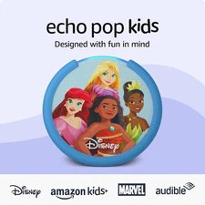 Amazon Echo Pop Kids (newest model), Designed for kids, with parental controls, 