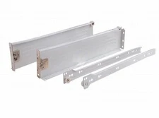 10 Pairs Kitchen Metal Box Drawer Sides / Kitchen Roller Runners White Slides