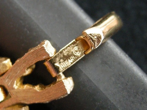 Pulsera CORONA TRIFARI Vintage Tono Dorado Cepillado Estrás Cuerda Eslabón Estilo - Imagen 9 de 9