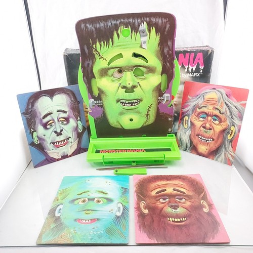 Vintage 1977 MONSTER MANIA Game Marx Monster Mash Face Swap Halloween - Picture 11 of 11