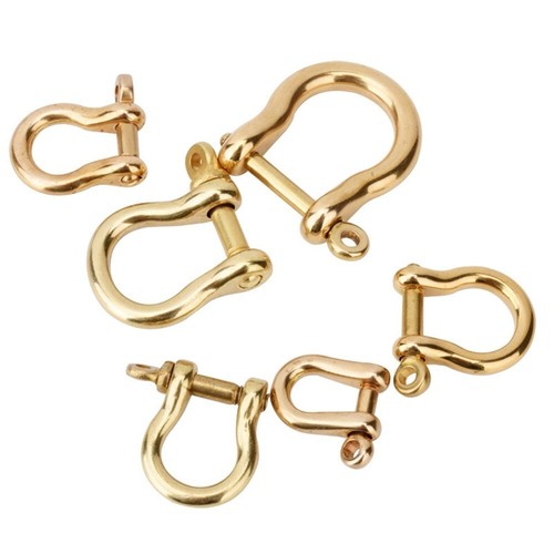 Brass D Bow Staples Shackle 4 Size for Leather Crafts Belt Keychain Leather Case - Picture 6 of 26