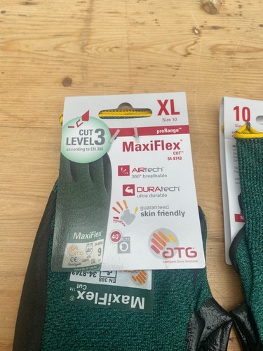 2 Paar ATG Maxiflex Cut Level 3 Handschuhe 34-8743 - nitritbeschichtete Handflächen Größe 10 - Bild 2 von 3