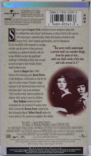 To Kill a Mockingbird - VHS - Gregory Peck - Widescreen Edition - Picture 2 of 3