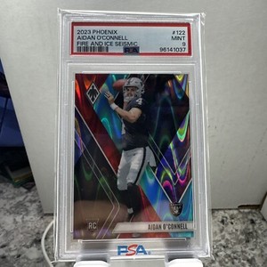 2023 Panini Phoenix - Rookies Fire & Ice Seismic #122 Aidan O'Connell /50 (RC)