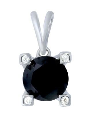 Goldenstar 0.17ct Black /& White Diamond Wedding Ring