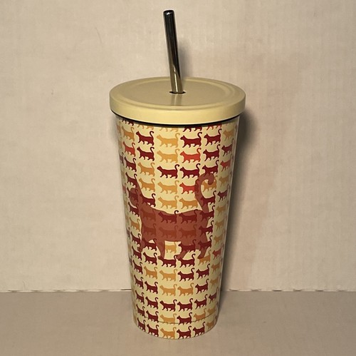 Cats 17oz Insulated Tumbler with Lid and Straw Cat Lady Box