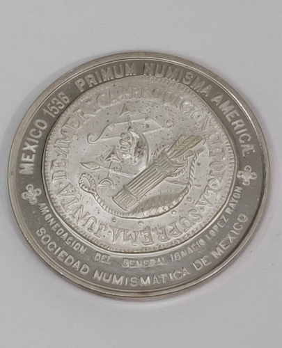 1976 MEXICO PROOF LIKE UNCIRCULATED SILVER COIN SOCIEDAD NUMISMATICA DE MEXICO - Picture 3 of 3