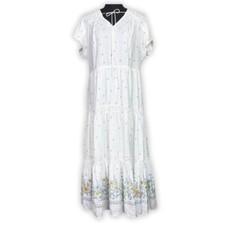 Anthropologie Current Air Tiered Floral Maxi Dress Size Medium