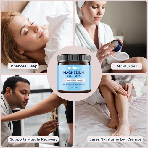 Magnesium Cream for Sleep and Pain Relief: Topical Magnesium Lotion for Leg - Picture 6 of 7