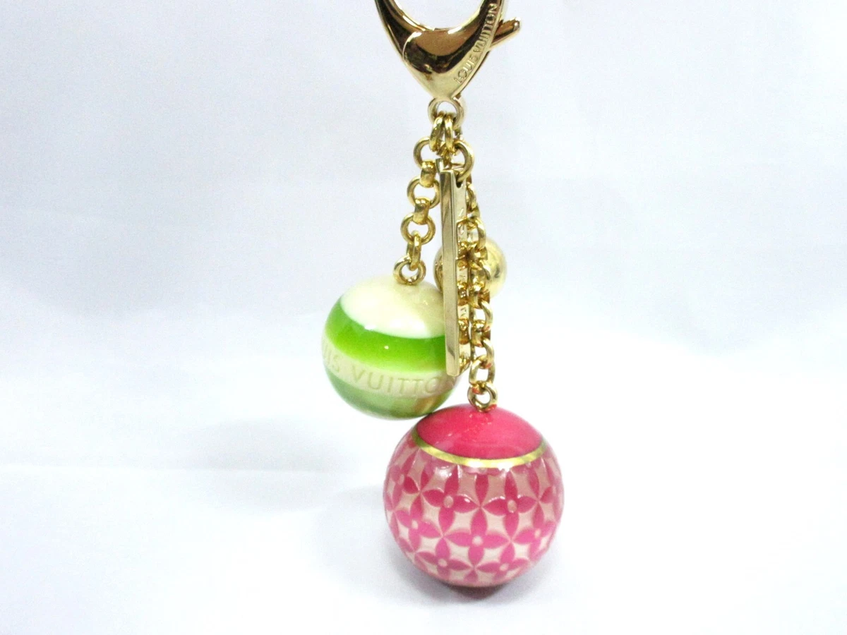 LOUIS VUITTON Balls Bag Charm Key Holder Gold