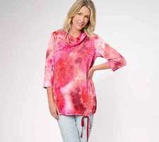 #859 LOGO Lounge by Lori Goldstein Silky French Terry Cowl Neck Top Size XXS