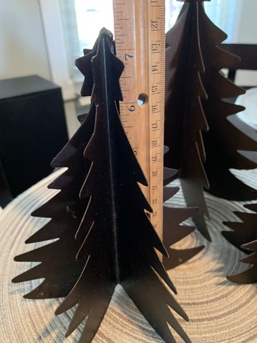 3 Metal Christmas Trees Table Top Size - Picture 2 of 5