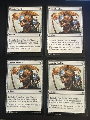 4 Cranial Archive (218) Khans of Tarkir LP MTG Magic x4 MKE Playset