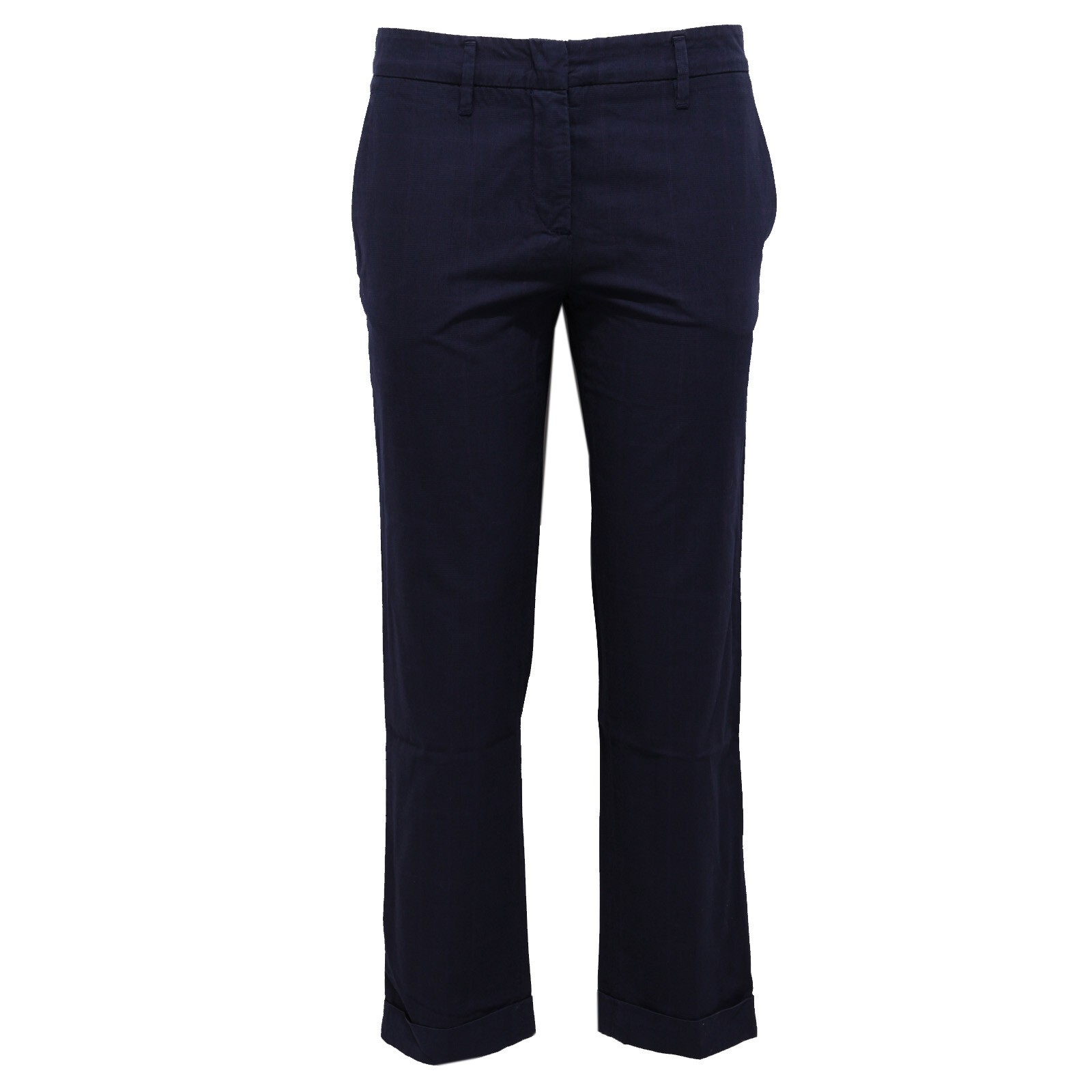1575AB ОДЕЖДА pantalone donna ASPESI ОКРАШЕННЫЕ синие джинсы в клетку женские