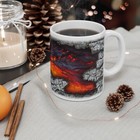 Abstract Lava-inspired Art Mug: Bold, Modern 11oz Ceramic Coffee Cup