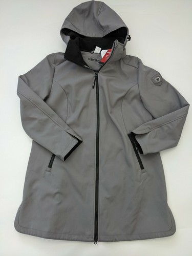 COLECCIÓN L Abrigo con capucha para mujer Softshell en gris - TALLA REINO UNIDO 16 P - Imagen 1 de 7