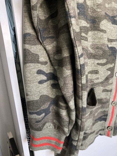 PJ Salvage Women's Loungewear Camo Stripe Top Cardigan Women's  Size M/L - Picture 5 of 8