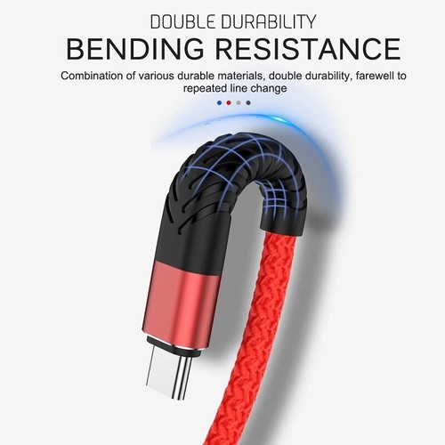 Braided USB Type-C USB-C to USB-A Fast Charge Cable Cord Charger Charging Sync - Picture 3 of 12