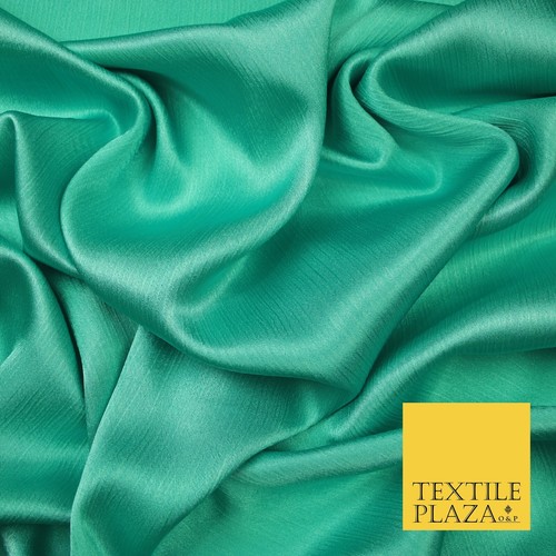 OVER 20 COLOURS - Premium Plain Dyed Yoryu Satin Crinkle Effect Dress Fabric 59″ - Picture 24 of 55