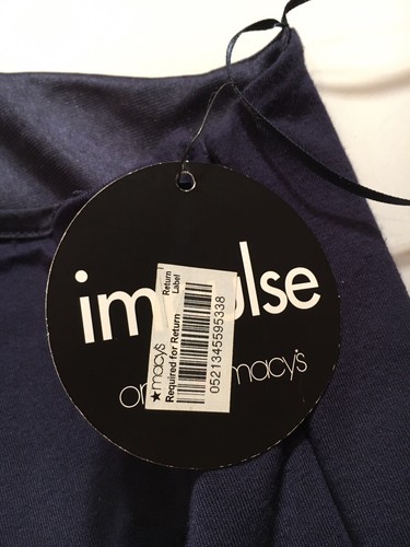 Matthew Williamson For Impulse Macy’s Dress Size 8 One shoulder Maxi Navy Blue - Picture 7 of 12