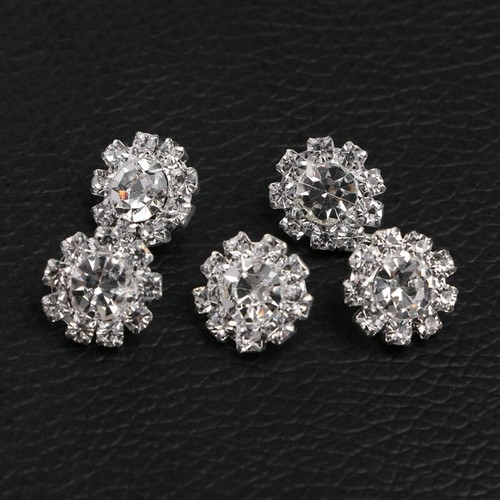 5Pcs 12mm Round for Rhinestone Shank Button Sewing Craft Embellishment DIY - Picture 4 of 7