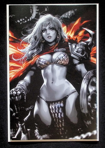 RED SONJA #8 - DERRICK MASTICAR SPLASH VARIANTE VIRGEN EXCLUSIVA + CERTIFICADO DE AUTENTICIDAD LTD 333 CASI NUEVO+ - Imagen 2 de 4