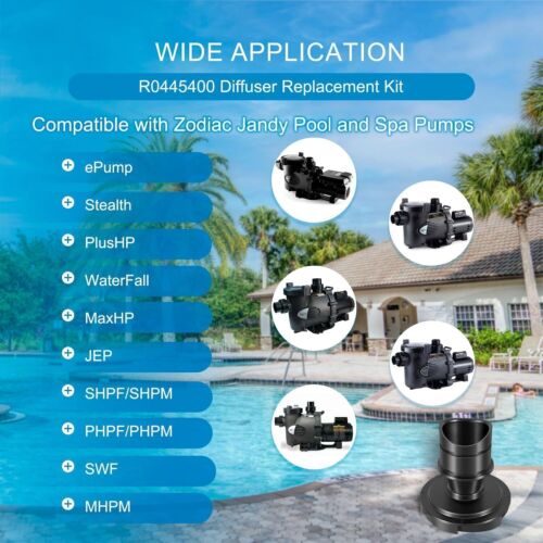 R0445400 Diffuser w/ O-Ring Hardware Replacement Kit for Zodiac Jandy Pool Pumps - Picture 4 of 11