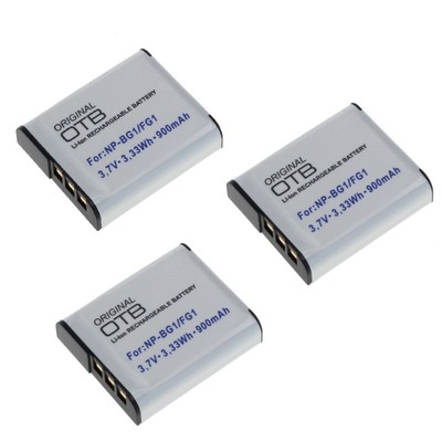 3x NP-BG1 Akkus für Sony Cyber-shot DSC-H55 DSC-H70 DSC-H90 DSC-HX5V DSC-HX7V