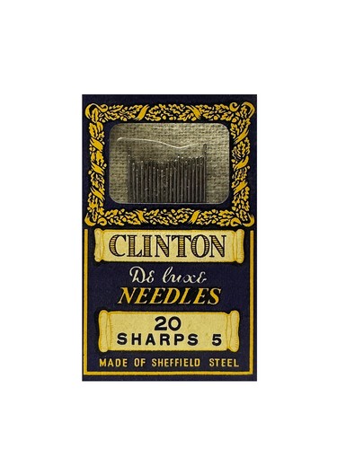 Clinton - Agujas de coser de lujo talla 5, punzocortantes (20 por paquete) - Imagen 1 de 3