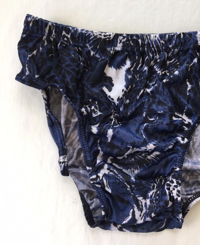 Vtg Hibaly Low Rise Briefs Bikini Tiger Leopard Print Mens Large New in Package - Picture 7 of 11