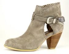 Madison Harding Olivia Cutout Leather Suede Bootie Grey Women Size 9 5296 *
