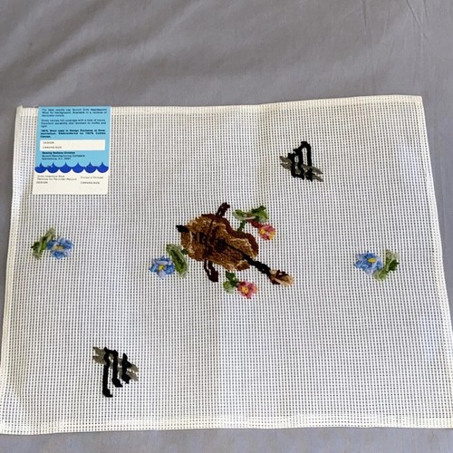 Vintage Dritz Luxury Needlepoint Brick Cover Doorstop Kit - Violin, 11”x14” - Picture 2 of 3