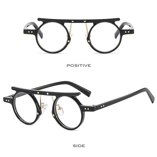 Photochromic Myopia Nearsighted Glasses Unisex Round Punk Personality Sunglasses - Picture 7 of 23