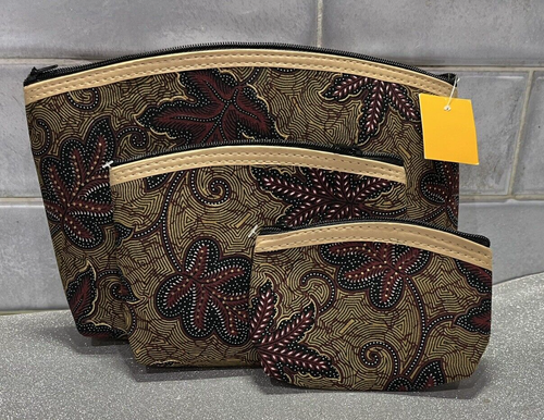 Batik Cosmetic Bag - Set of 3