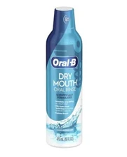 Oral-B Dry Mouth Oral Rinse Mouthwash, Moisturizing Mint, 16 Fl Oz Exp 5/2026